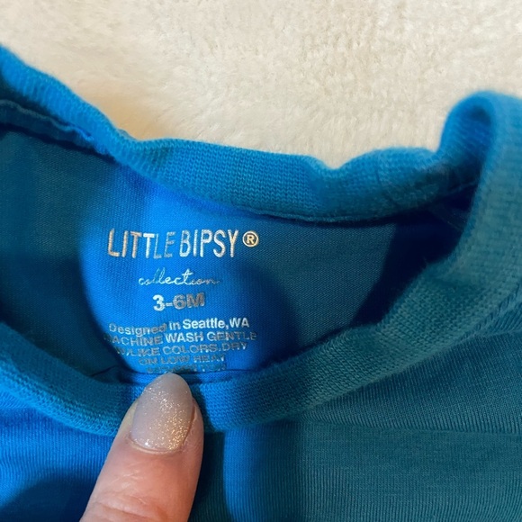 Little Bipsy Blue Tee with Yellow Smiley - Picture 2 of 2